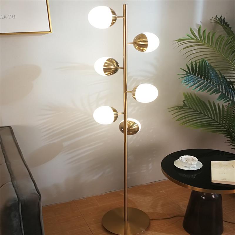 Modern Minimalist Floor Lamp with Round Ball Design