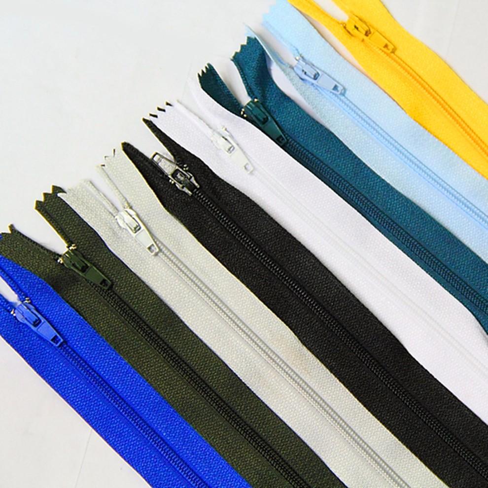 Mixed Color Hem Zipper, Non-invisible Zipper, Closed End, Fastener, Skirt, Bag, Quilt, 50cm
