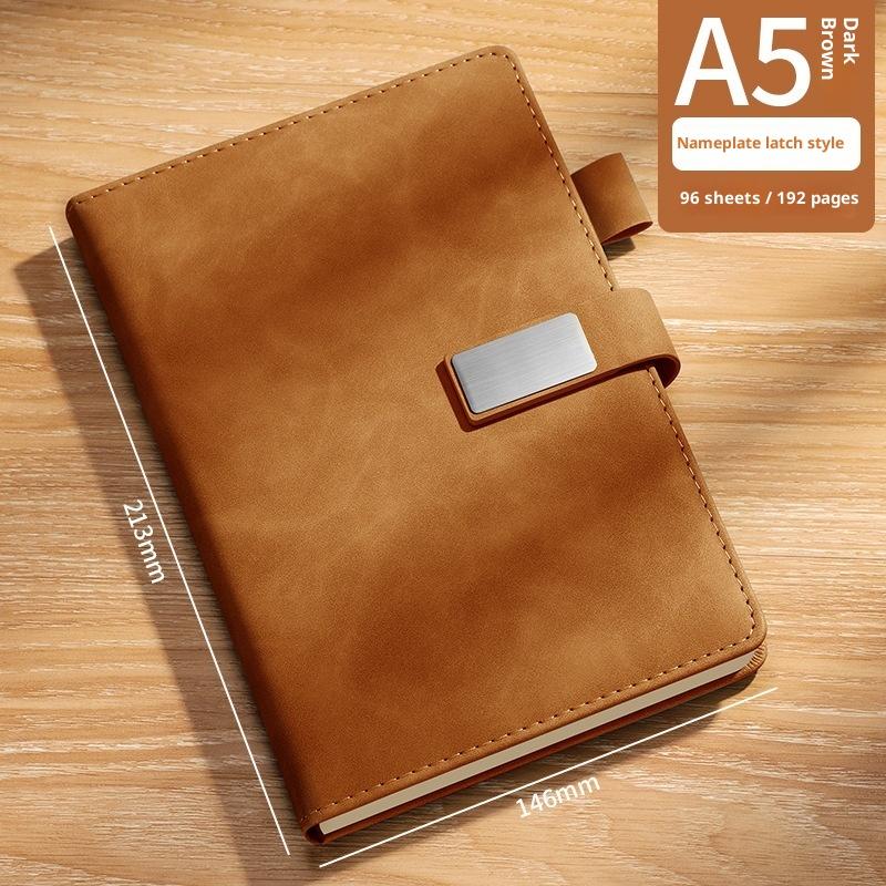 Vintage A5 Leather Notebook With Personalized Soft Cover For Business Meetings And College Life