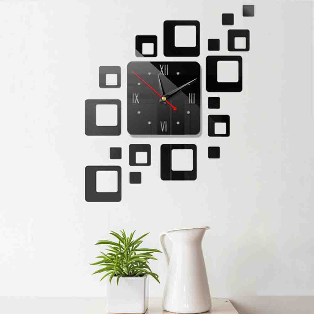 Wall Sticker Home Decoration Wall Crystal Mirror Clock
