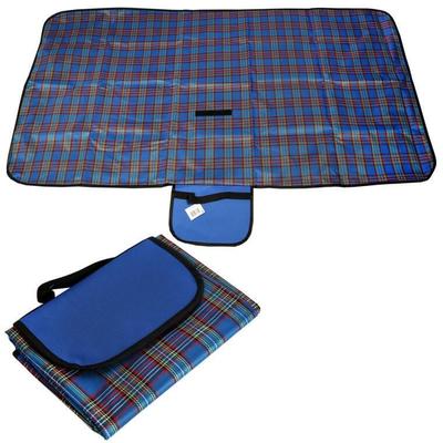 Universal Waterproof Picnic and Beach Mat with Handle 145x80cm Blue
