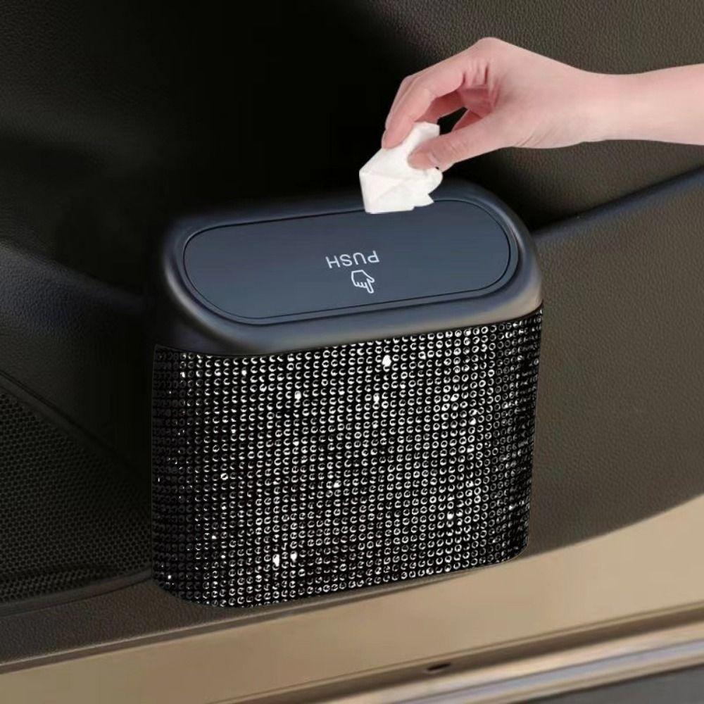 Removable Auto Unbrella Storage Box Back Clip Mini Desktop Trash Can  Seat Back
