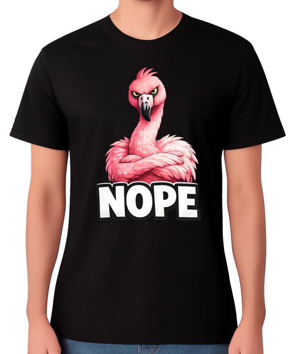 

Nope Flamingo T-Shirt Funny Pink Bird Graphic Humour Gift Unisex Tee 5XL різнокольоровий