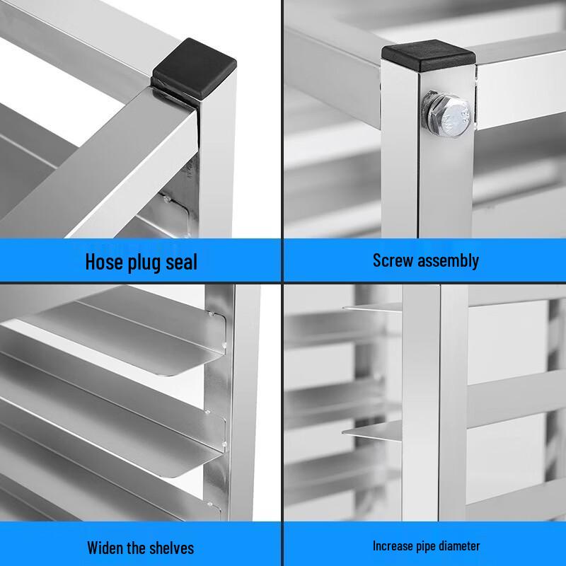 ZISIZ Stainless Steel 7-Layer Refrigerator Baking Pan Rack