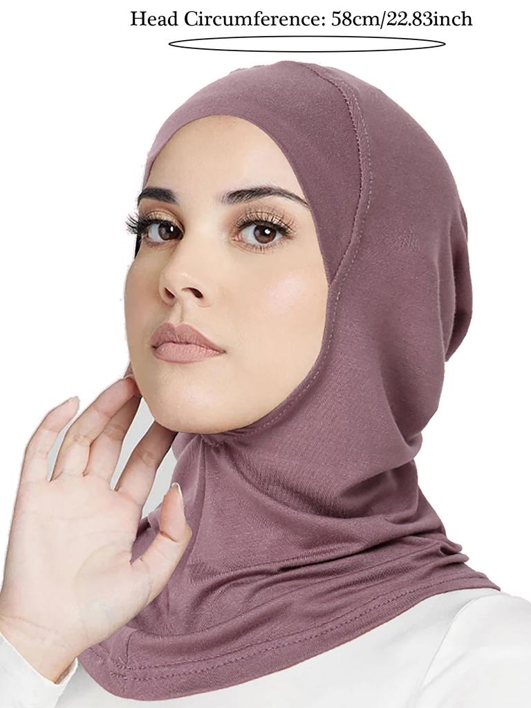 Muslimský turban Plné zakrytí Islámské čepice Podšátek Vnitřní Dámská hidžábová čepice Šátek na hlavu Dlouhá šála Omotávka Krk Hlava Čepice Bonetka