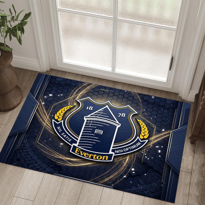 Everton Football Design Crystal Velvet Carpet Cozy Non?Slip Printed Rug For Bedroom Living Room Entrance