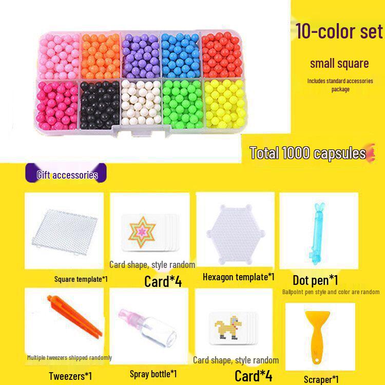 Magic Water Mist Beads Set: Creative Handmade DIY No-Ironing Perler Beads for Kids' Educational Play