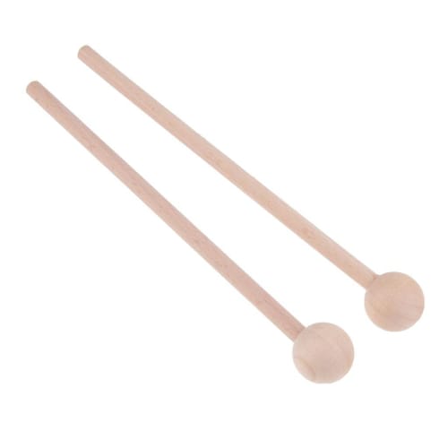 Homyl 1 Pair of Wood Mallet Percussion Sticks, Wooden Mallet Percussion Sticks, Musical Toys, Wooden Head Drumsticks for Tabletop Xylophones, Energy C