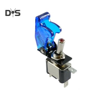 Car Accessories Car Dash Toggle SPST ON-OFF Illuminated LED Flip Up Cover Flick Switch