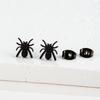 Cartoon Spider And Web Stainless Steel Stud Earrings For Women Punk Black Animal Bat Piercing Earings Halloween Party Gifts