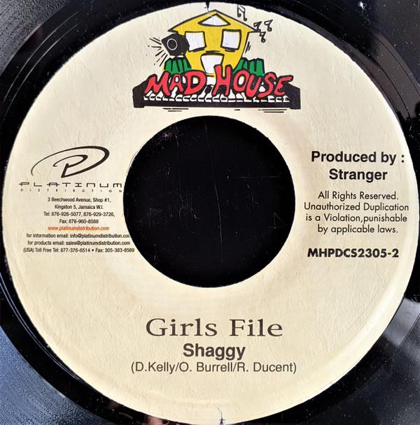 

7inch Record SHAGGY Girls File MHPDCS23052MHP Mad House 1999 Jamaica Reggae Ska Dub Used