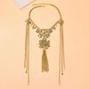 Vintage Long Tassel Women Necklace Bohemian Ethnic Bell Pendant Statement Chains Choker Gypsy Female Accessories