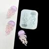 Flexible Nails Mould Jellyfish Shape Nails Art Template Molds Silicone Texture Suitable for Beauticians and Art Learners