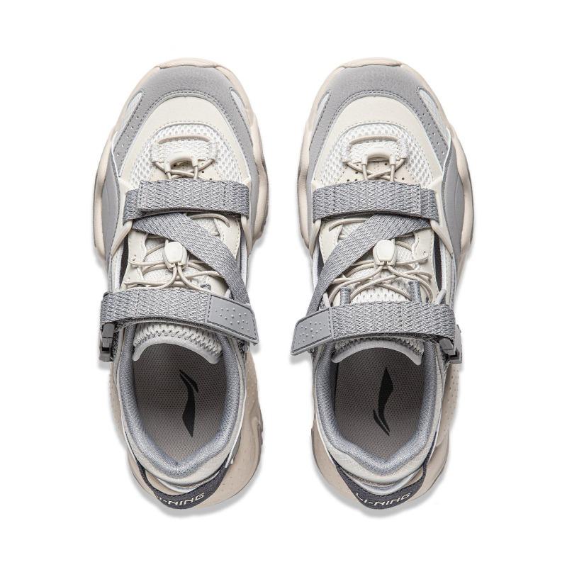 Li-Ning Chuanyou Men Low Top Casual Shoes Silver Birch Gray AGCU183-3