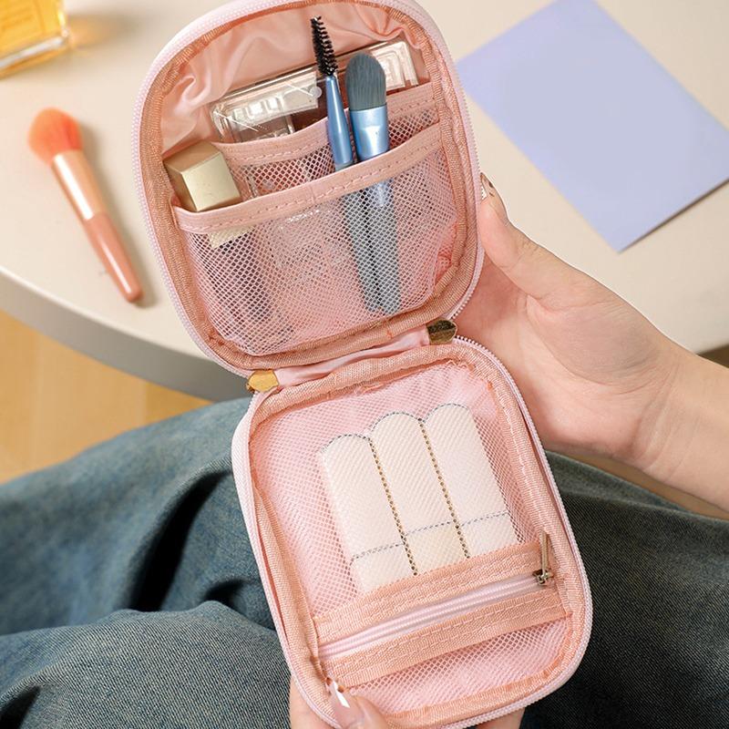Portable makeup bag with medical case, folding, wide zipper opening, first aid kit, outdoor travel bag, cosmetic bags
