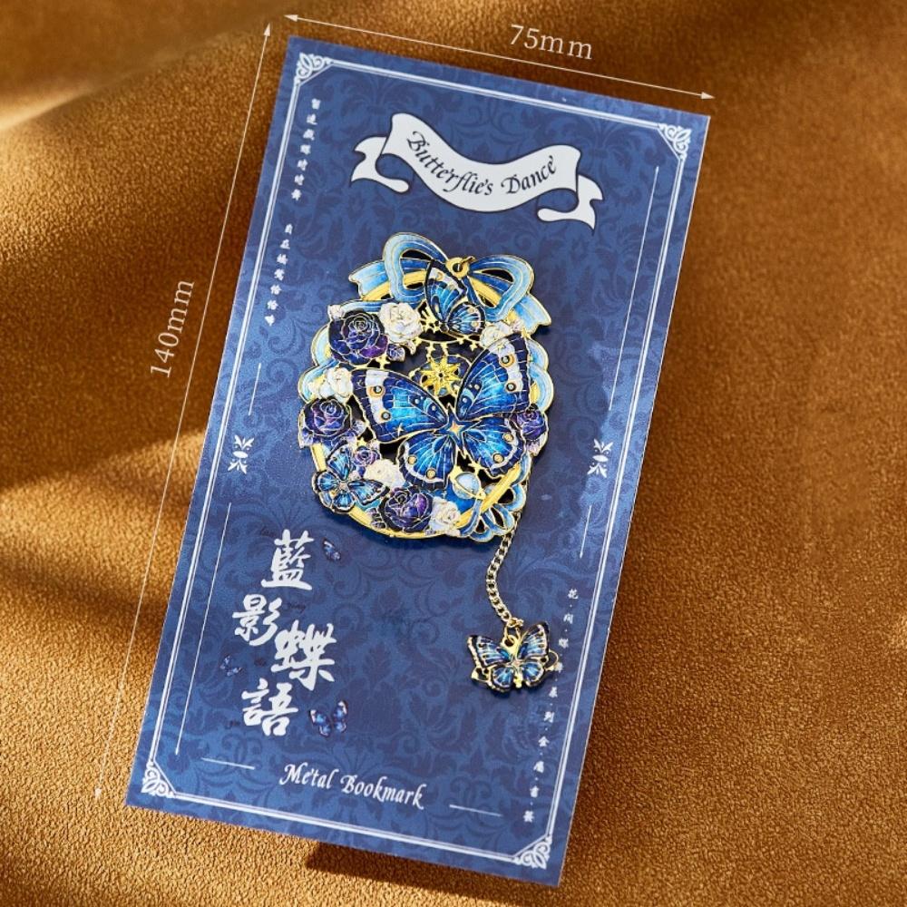 Artistic Book Clip High-Quality Oil Painting Bookmark Exquisite Bookmark Separator Colorful Butterfly Metal Bookmark For Gift
