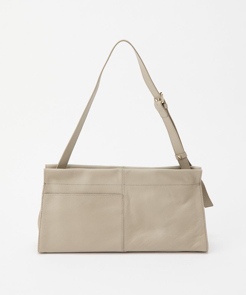 Russet Leather Horizontal Shoulder Bag RUZ1052222A0002 Free Size Greige