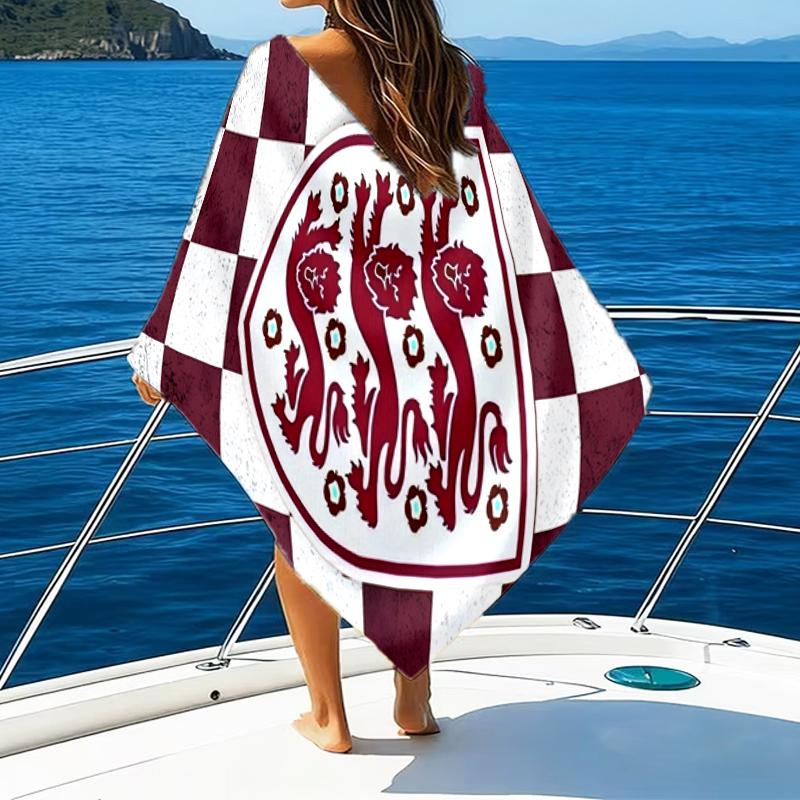 EnglCoat Of Arms Beach Towel - Soft, Absorbent Microfiber, Lightweight, Ideal for The Beach, Parties, Travel, Camping fan gifts
