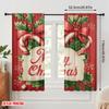 2pcs,2D Plane Printing Curtain Fabric Tropical Beach Santa Surf1 Versatile Fabric (without Rod) Festive Perfect for Study,
