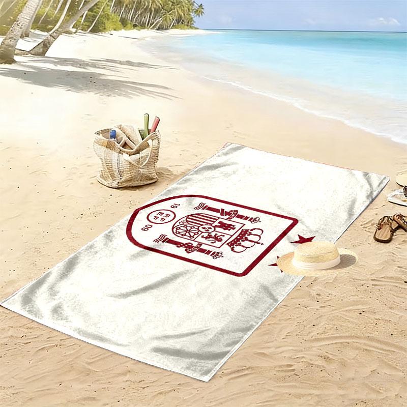 Spain National Football Team Print Beach Towel, Large Soft Quick Dry Towel for Beach Camping Swimming