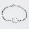 Edelstahl Doppel gekrümmtes Medaillon Armband Kette Glas Speicher Anhänger Schwimmendes Medaillon Armreif Füllbar DIY Schmuckherstellung