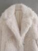2024 Women's Fashion Large Lapel Faux Fur Cotton Coat for Fall & Winter Warmth