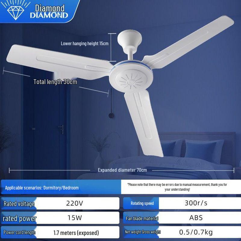 Silent Mini Ceiling Fan - Large Airflow for Home, Dorm, Bed & Mosquito Nets - Electric Fan with Free Shipping
