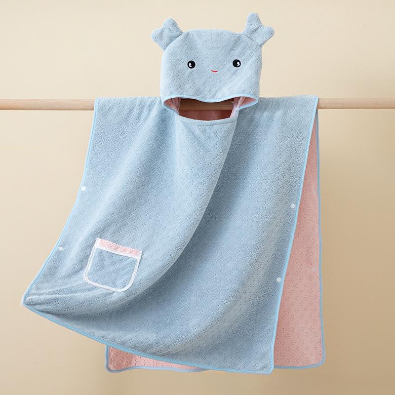 Cartoon Kids Bathrobe Boys Girls Pajamas Toddler Clothing Children Soft Bath Robe Nightgown Coral Fleece Hooded Towel