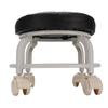 Low Roller Seat Comfortable 360 Degree Rotating Low Rolling Stool with Wheels for Home Office Garage Shop Round Black