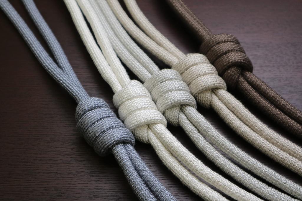 Intelix Curtain Tassels in Light Gray Jute