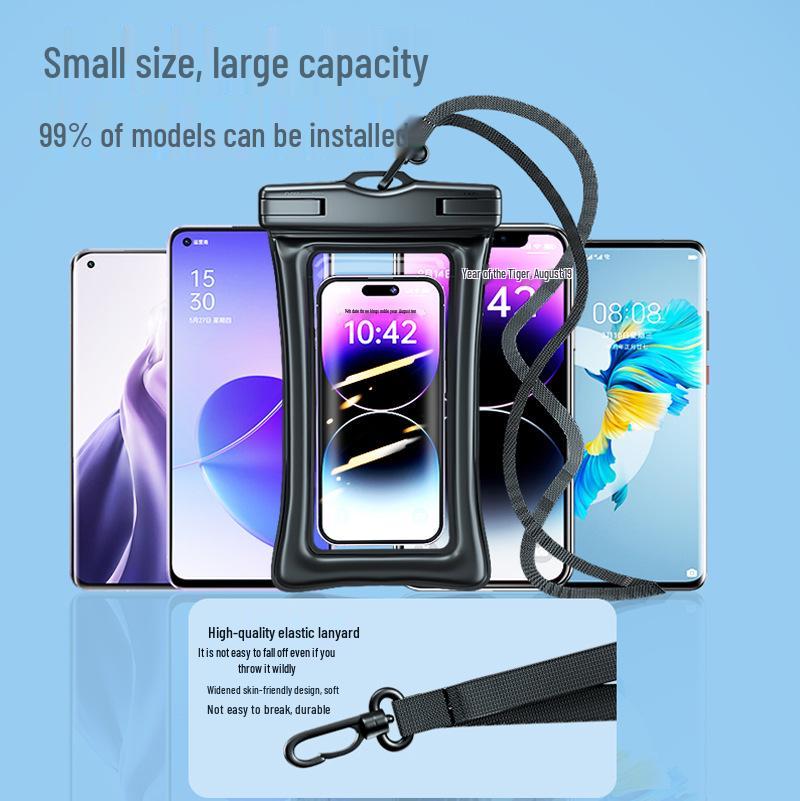 Waterproof Double Airbag Diving Phone Case with Touchscreen for Swimming