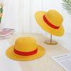 One Piece Luffy Straw Hat COSPALY Anime Dress Up Adult Woven Sun Protection Hat Show Hat Summer Hat
