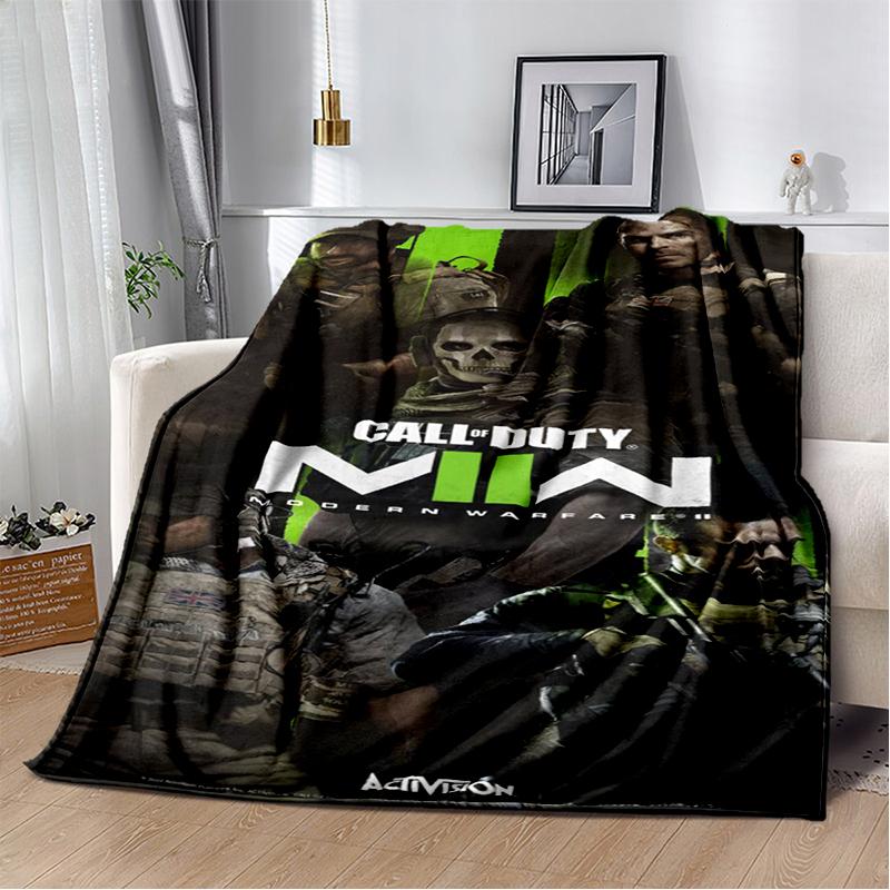 COD 29 Styl Nová deka Call of Duty Ghost Simon Gun Games, Měkká přehozová deka pro domácnost Ložnici Postel Pohovku Cestovní potah Dětský dárek