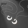 Family Love Necklace 1 Pair Bonds Moon Heart-Shaped Pendant Versatile