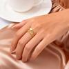 Adjustable Stainless Steel Finger Ring for Women Heart-Shaped Double Layer Opening Rings Dainty Jewelry Valentine Gifts