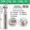 45° CNC Insertable Inner/Outer Chamfer Tool with Up/Down Back-Reaming Holder