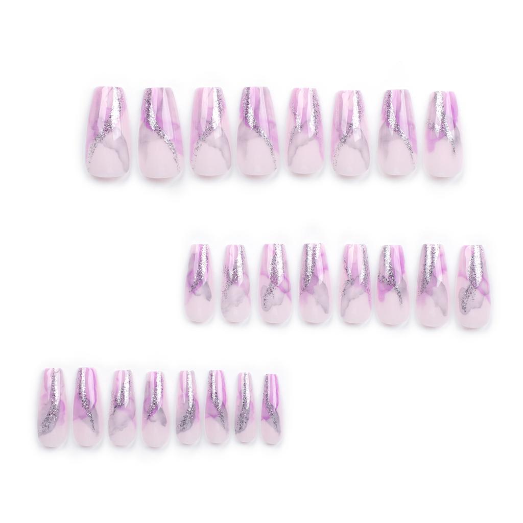 24 Pieces Glitter Nail Nail Art Special Nail Film Smudge Watercolor Nail Nail Sticker Nail Art Film Fake Nail
