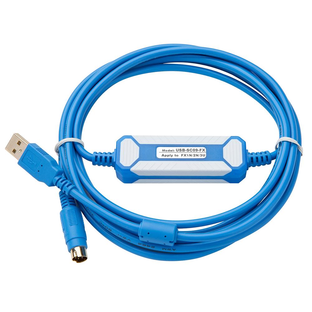 USB-SC09-FX Programming Cable For Mitsubishi MELSEC FX Series PLC USB To RS422 Adapter Data Download Line