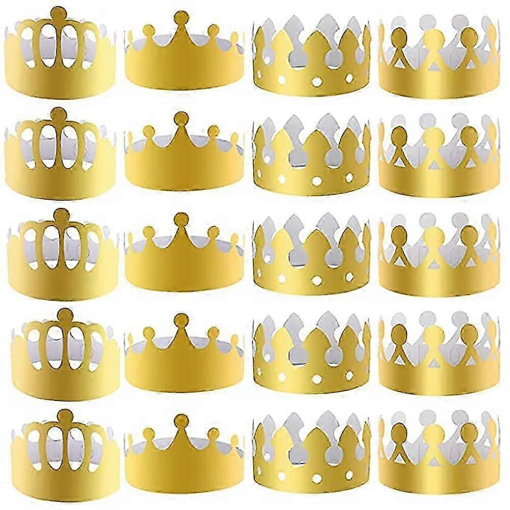 20PCS Paper Crown Hats Party Supplies for Costume Bridal Shower Birthday 26-27s