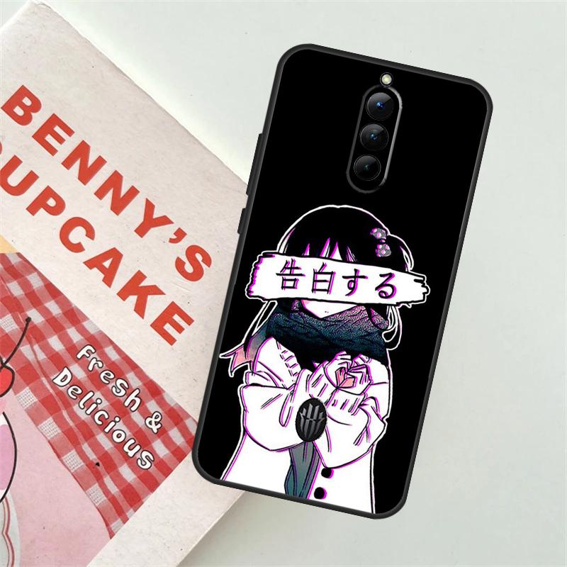 Sad Girl Japanese Anime Phone Case For ZTE Nubia Red Magic 9 Pro Plus 8 8S Pro 5S 5G 6R 6 7 6S 7S Pro Bumper Cover