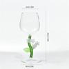 Botanical flower glass high footed champagne glass high aesthetic transparent red wine glass artistic Bordeaux glass