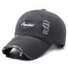 Spring and Autumn Outdoor Shade Letter Embroidery Soft Top Ripped Cap Men's and Women's Retro Old Washed Baseball Cap