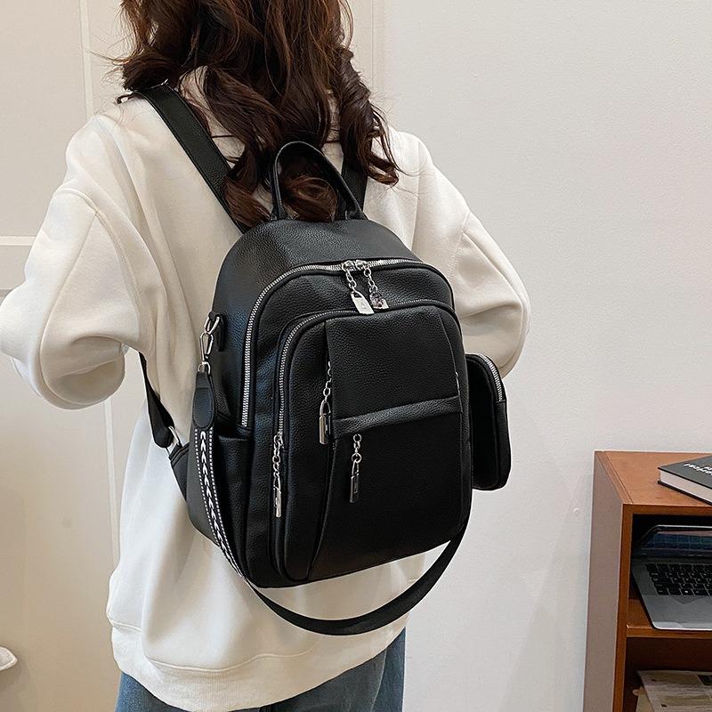 High-end Fashion Backpack Female New Student Class Commuting Schoolbag Large Capacity Travel Backpack