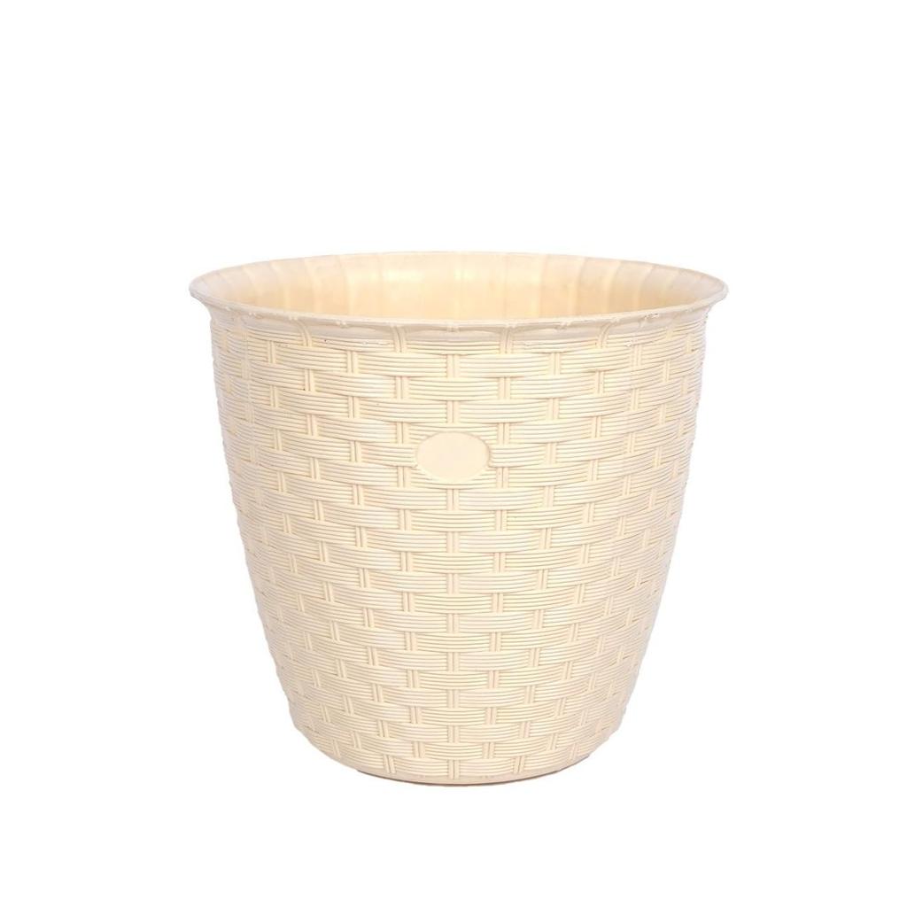 100% Virgin Plastic Round Pots for Plants|Unique Design|Indoor and Outdoor Flower Pot for Home/Office/Table/Garden