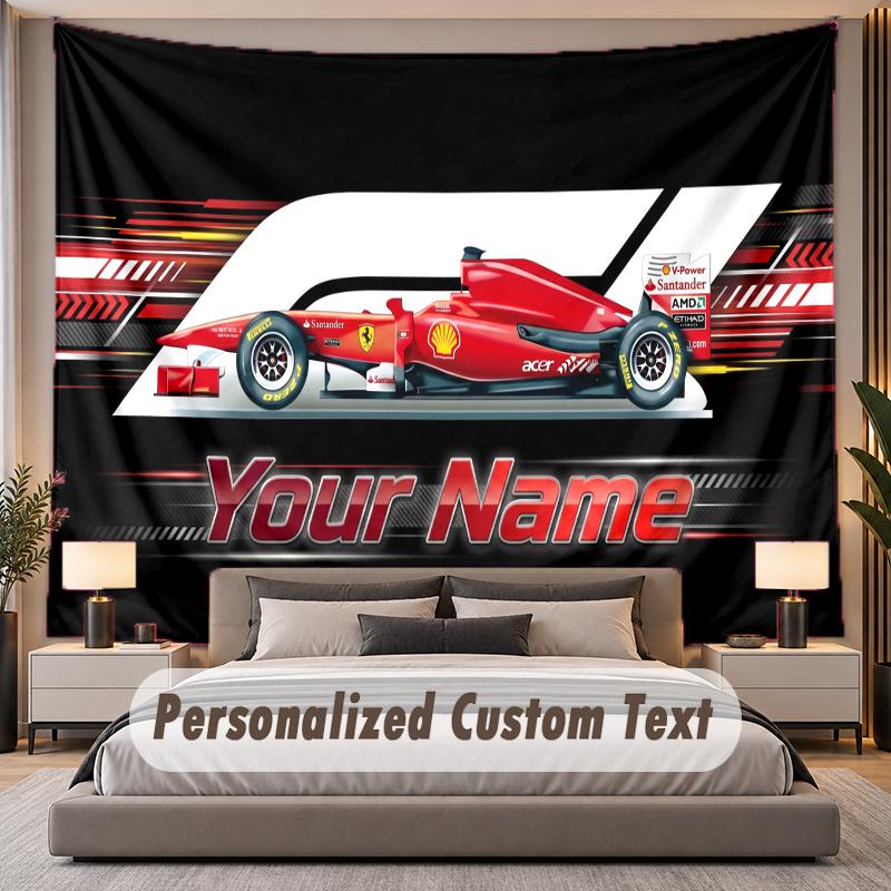 Custom Name Text Tapestry F1 Personalized Polyester Wall Tapestry For Bedroom And Room