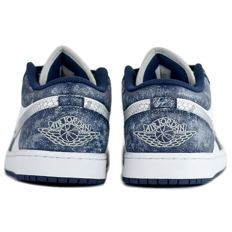 Jordan Air Jordan 1 Low top Vintage Basketball Shoes Men's Blue White 553558-141(Team679-S-BOX)