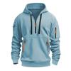 Men's Color Half-Zip Hoodie Men's Sports Plus Size Casual Sweatshirt