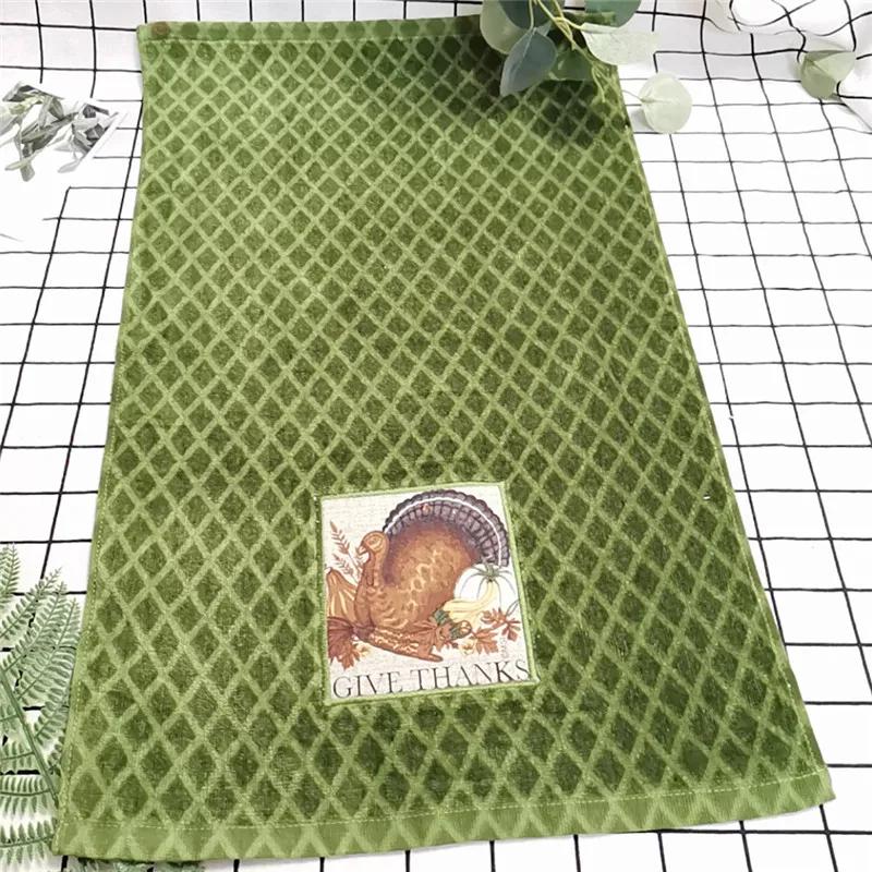 1Pc 39x64cm Halloween Series Pumpkin Skull Printed Cotton Cleaning Cloth Kitchen Hand Tea Towel Party Gift