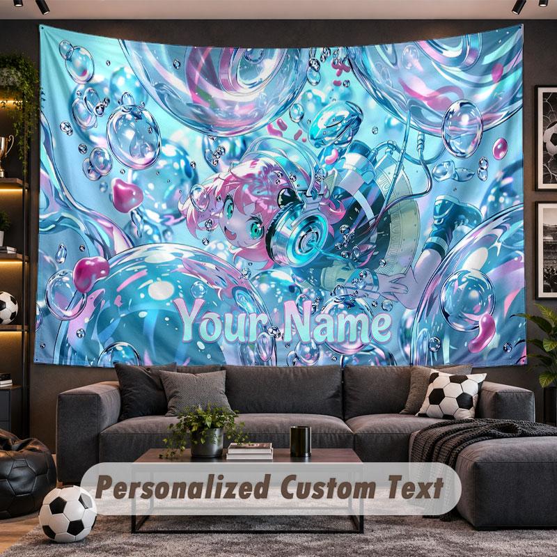 Wall Hanging Tapestry Custom NameSpy × Family Pattern Personalized Printed Fabric Wall Decor
