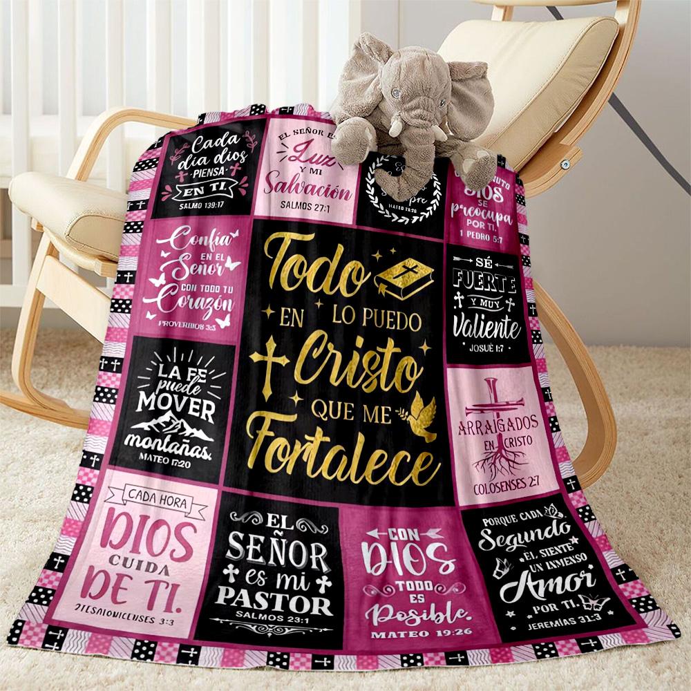 1pc Mom's Love Blanket Soft Cozy Lightweight for Travel Camping Picnics Sofa Office Bed Living Room Perfect Gift for Friends and Family